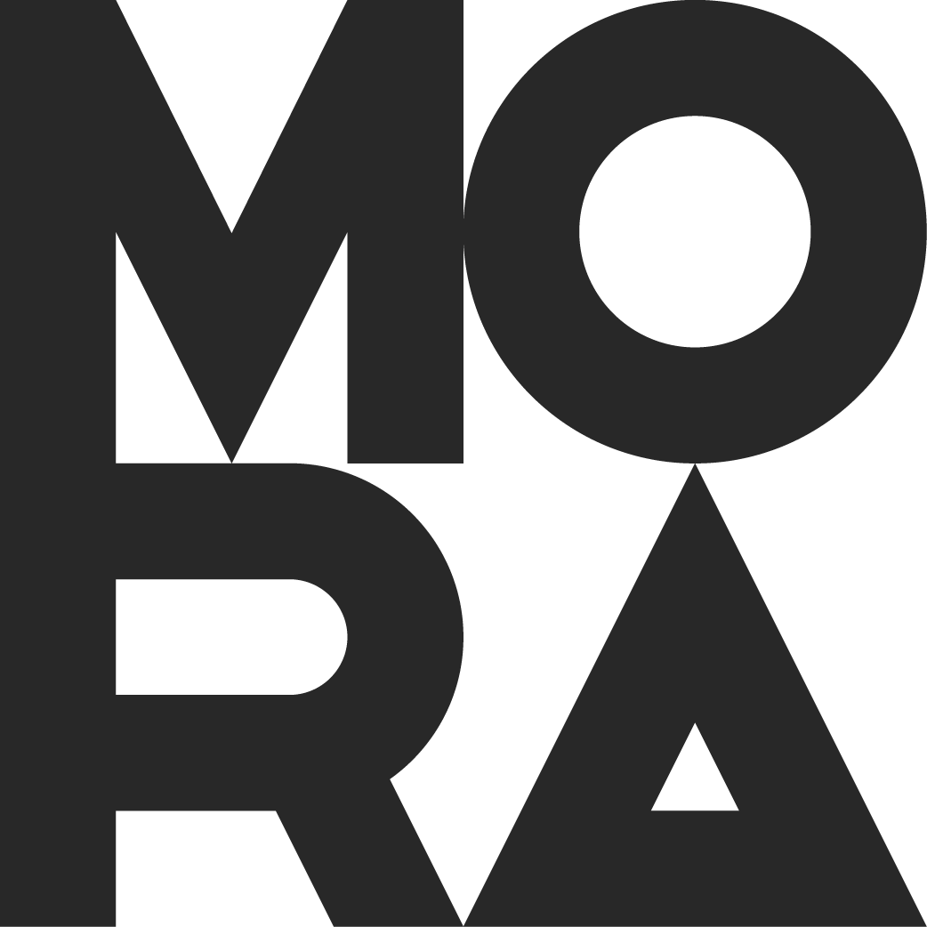 geometric stacked wordmark mora brand identity by willmwcreative