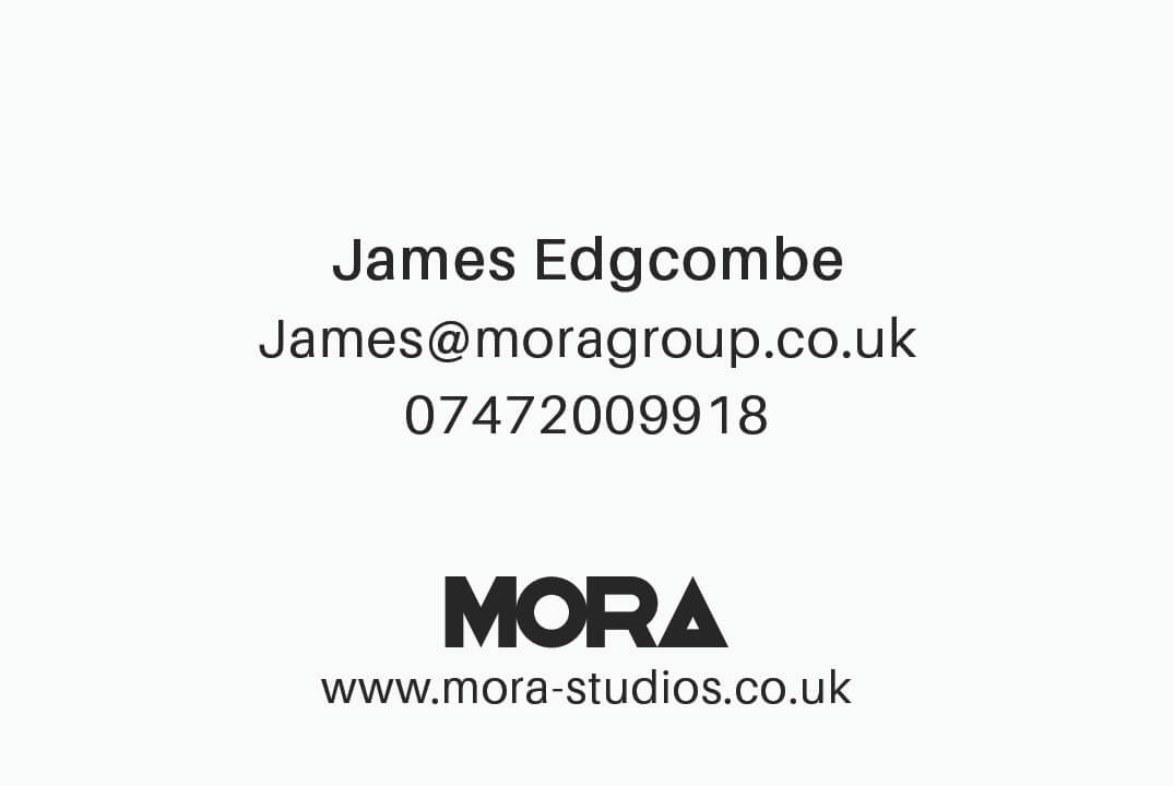 mora brand identity business card design back willmwcreative