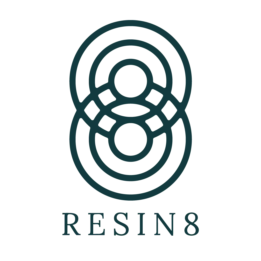 route two resin8 surf brand identity flowing figure 8 logo willmwcreative