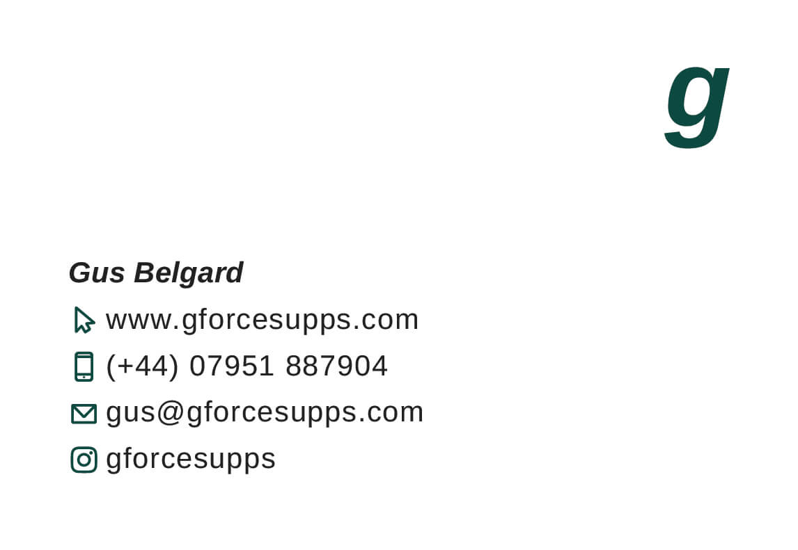 Business card design back