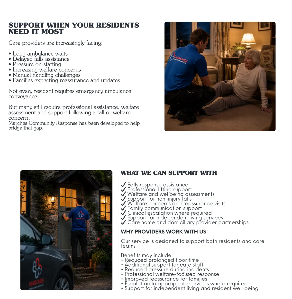 Care Home Welfare and Falls Response Service