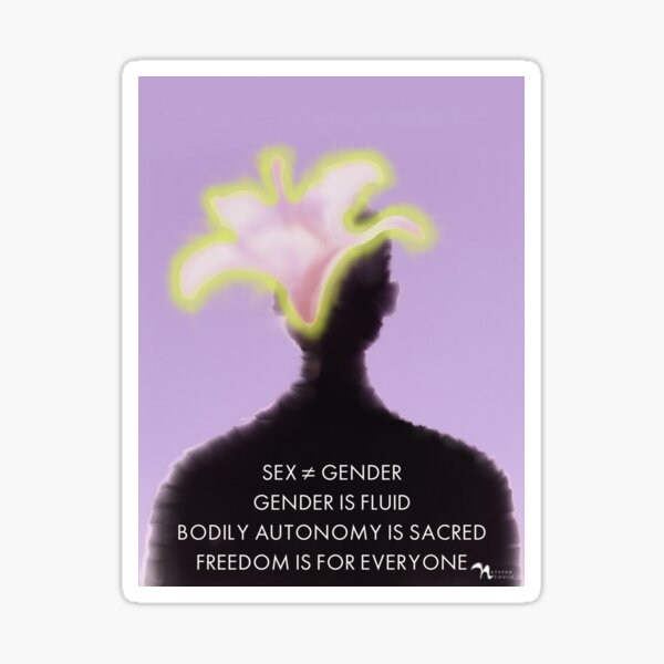 gender is fluid and bodily autonomy is sacred sticker