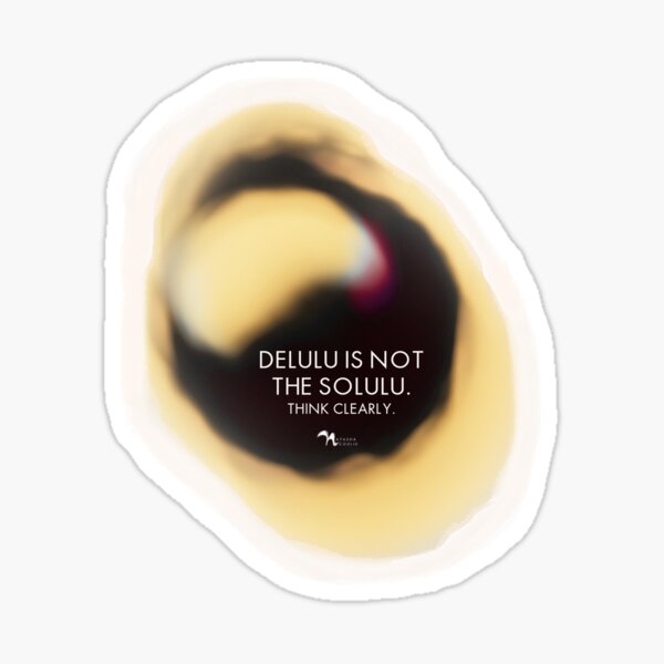 delulu is not the solulu sticker think clearly