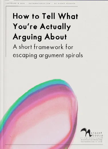 How to tell what you're actually arguing about: A short framework for escaping argument spirals