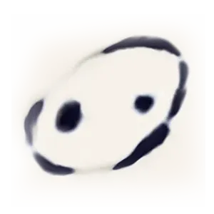 blurred oval on an angle with two circles inside, no background. You can click to reach the Read page.