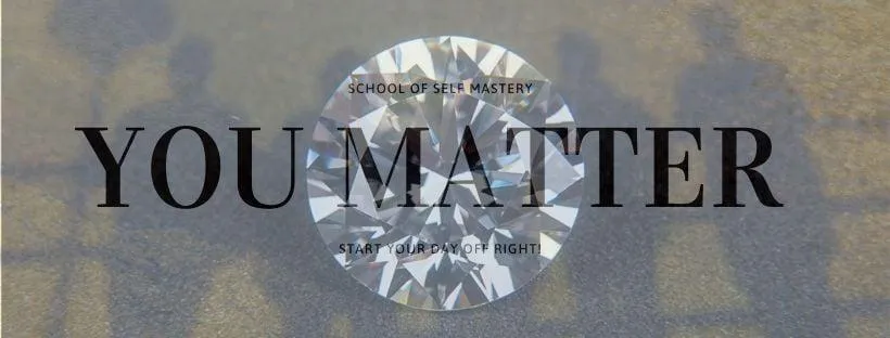 "A close-up of a diamond with the text 'YOU MATTER' promoting positivity and self-worth."