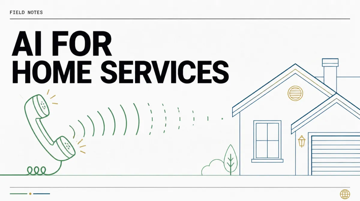 AI for Home Services: Where the Jobs Are Leaking (and How the Fast Ones Plug It)