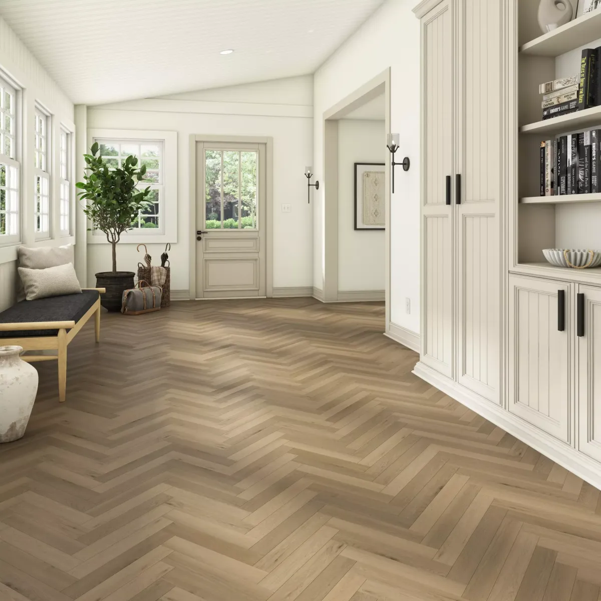 Grand hall with chandeliers and ornate decor