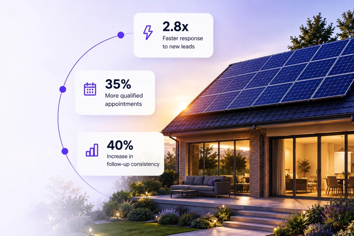 Modern home with solar panels installed on the roof showcasing WeMakeItAuto solar automation metrics