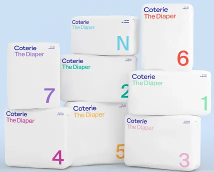 Coterie Eco Diapers, Ultra-soft, biodegradable core, and dermatologist-tested