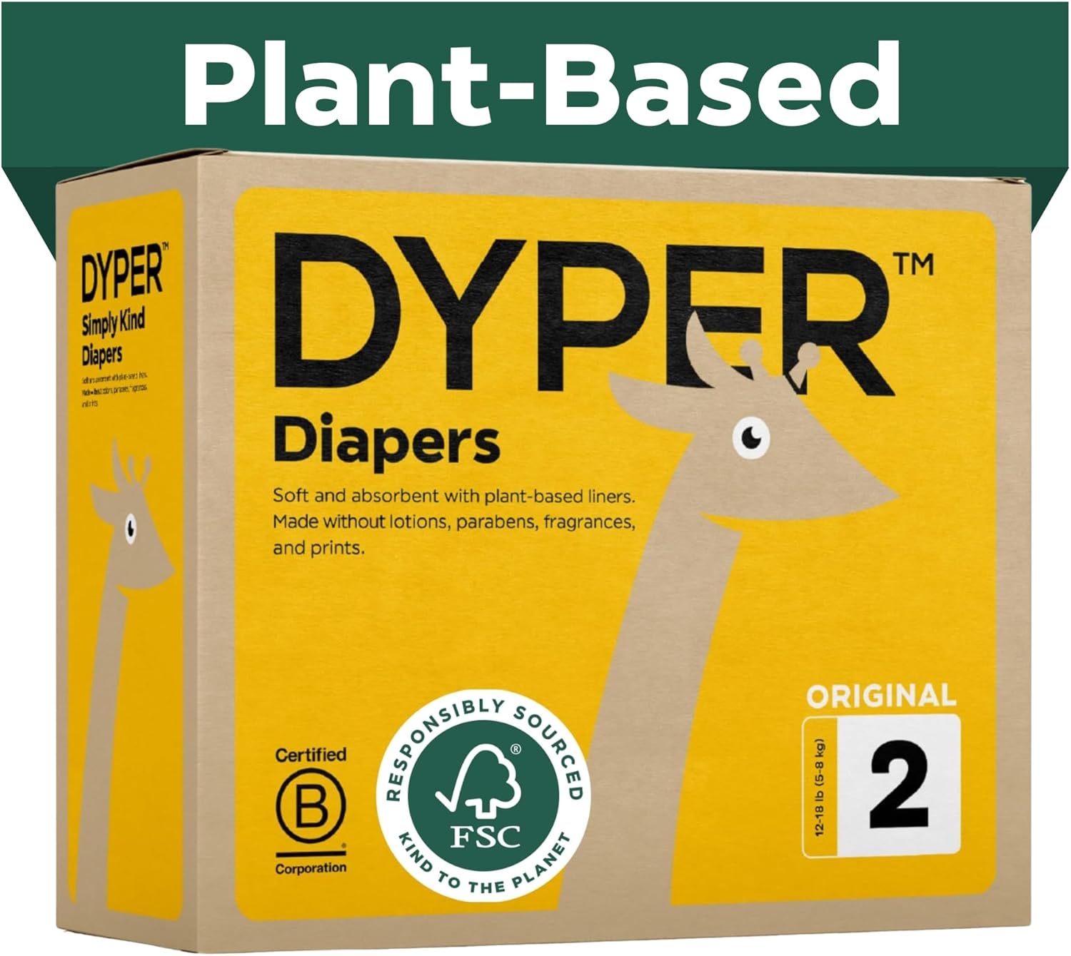 Dyper Sustainable Diapers, Subscription model, carbon-neutral production.