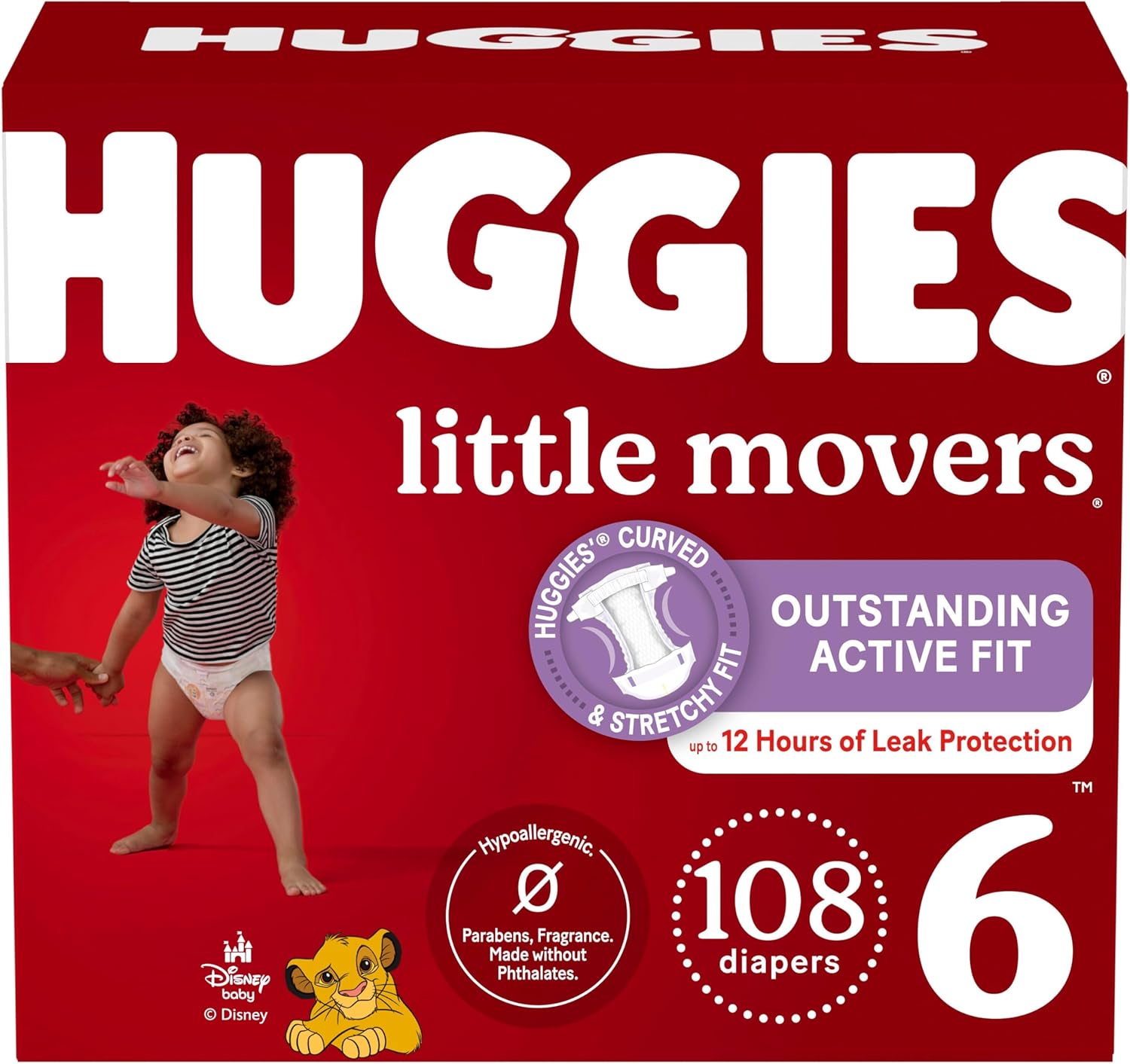 Huggies Little Movers (Girls), Soft stretch sides, diapers for girls