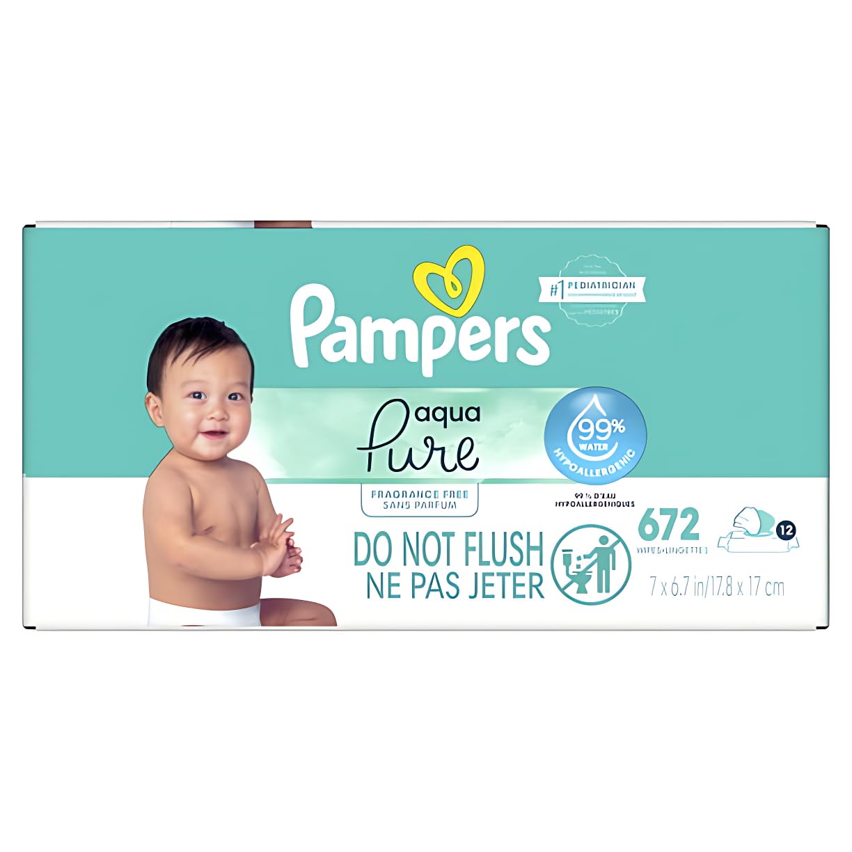 Pampers Aqua Pure, gentle cleanse, pH balancedrs