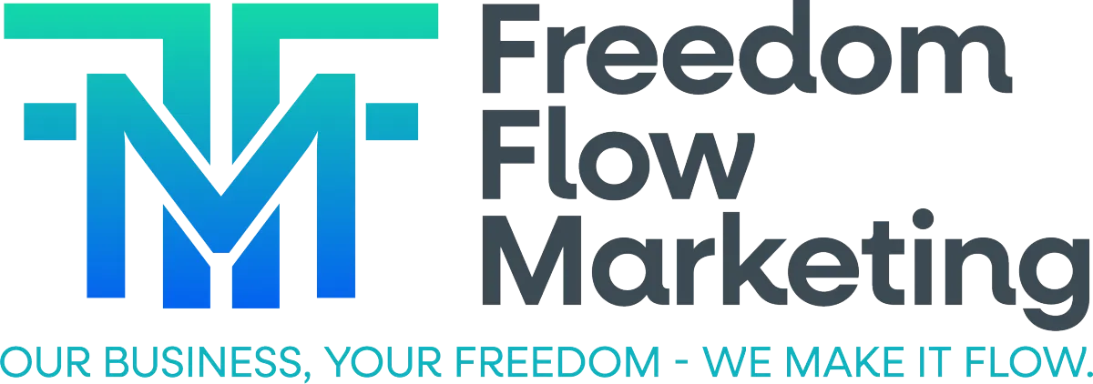Logo of Freedom Flow Marketing with our motto