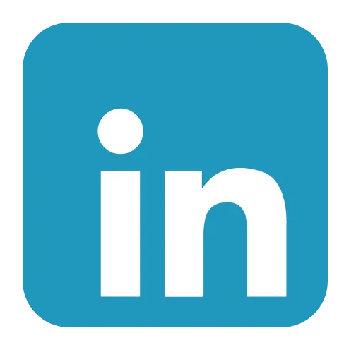 Colorful logo of Linkedin with link to Freedom Flow Marketing linkedin page.