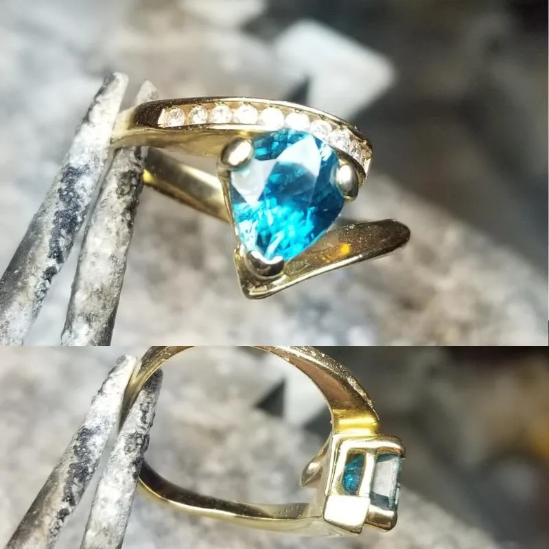 blue zircon remounted