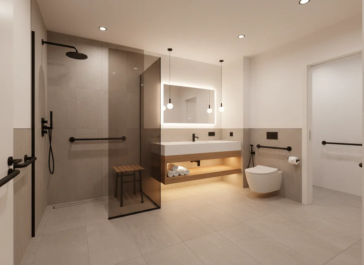 brown wooden cabinet with mirror