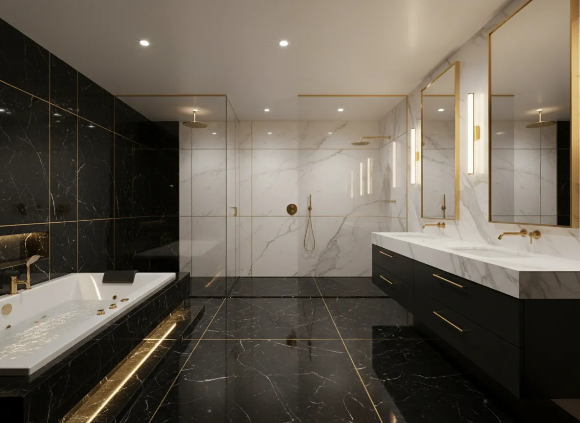 a bathroom with a toilet, sink, and bathtub