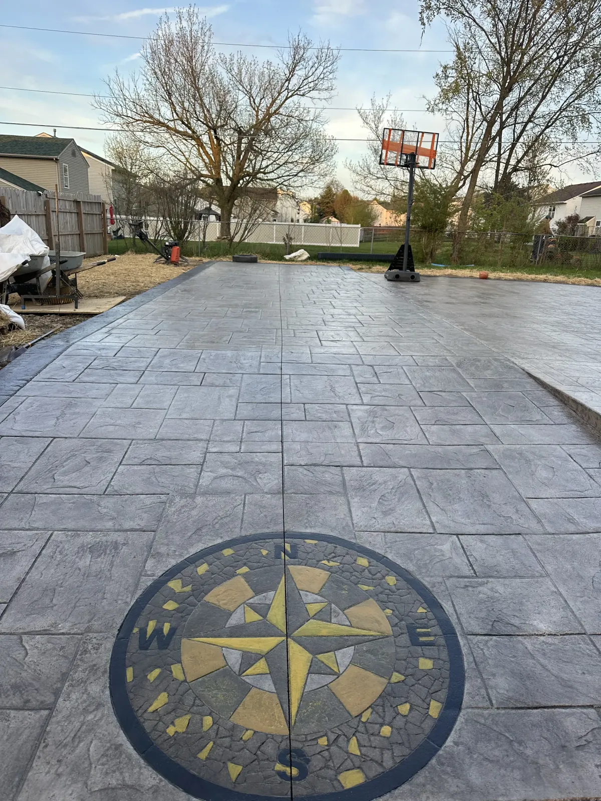 custom concrete patio design in Cincinnati Ohio decorative outdoor space premium finish