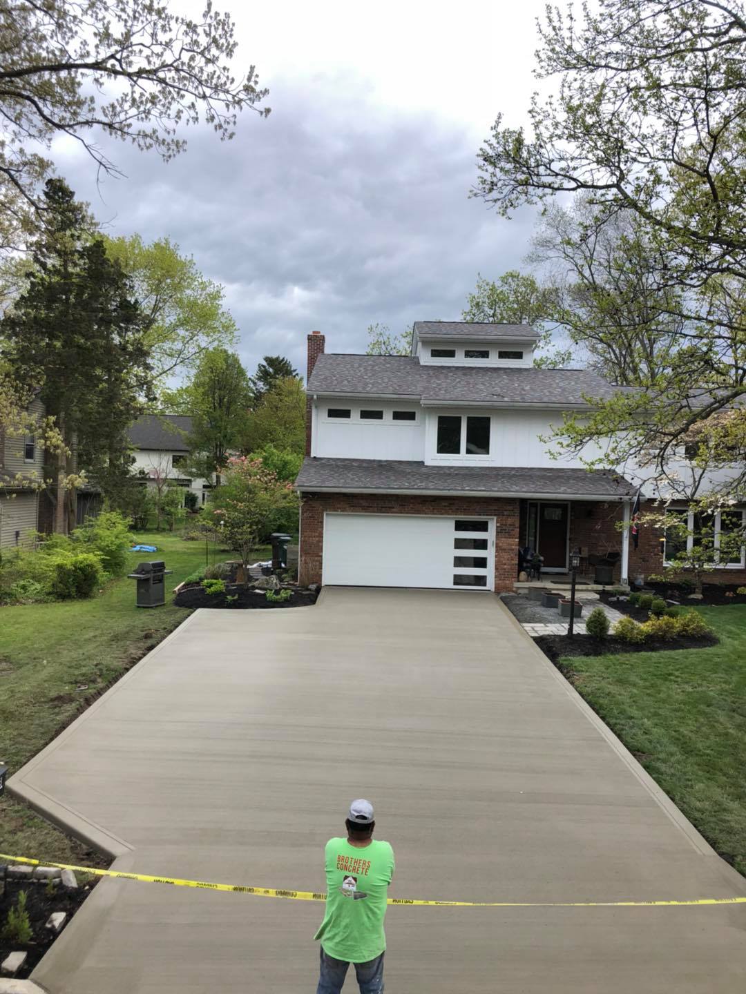 concrete driveway installation in Cincinnati Ohio smooth durable finish residential property