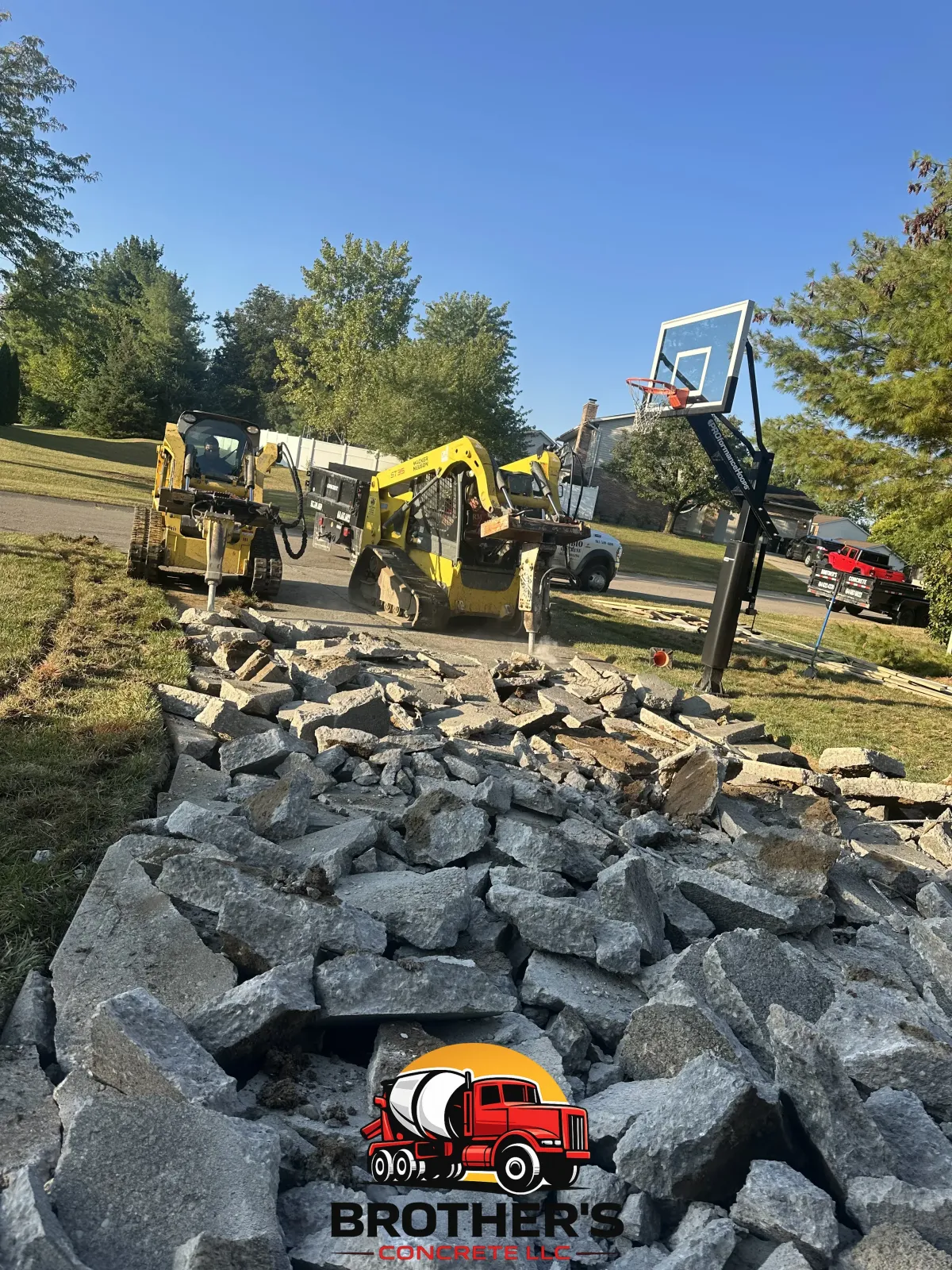 concrete demolition Cincinnati Ohio removing old driveway