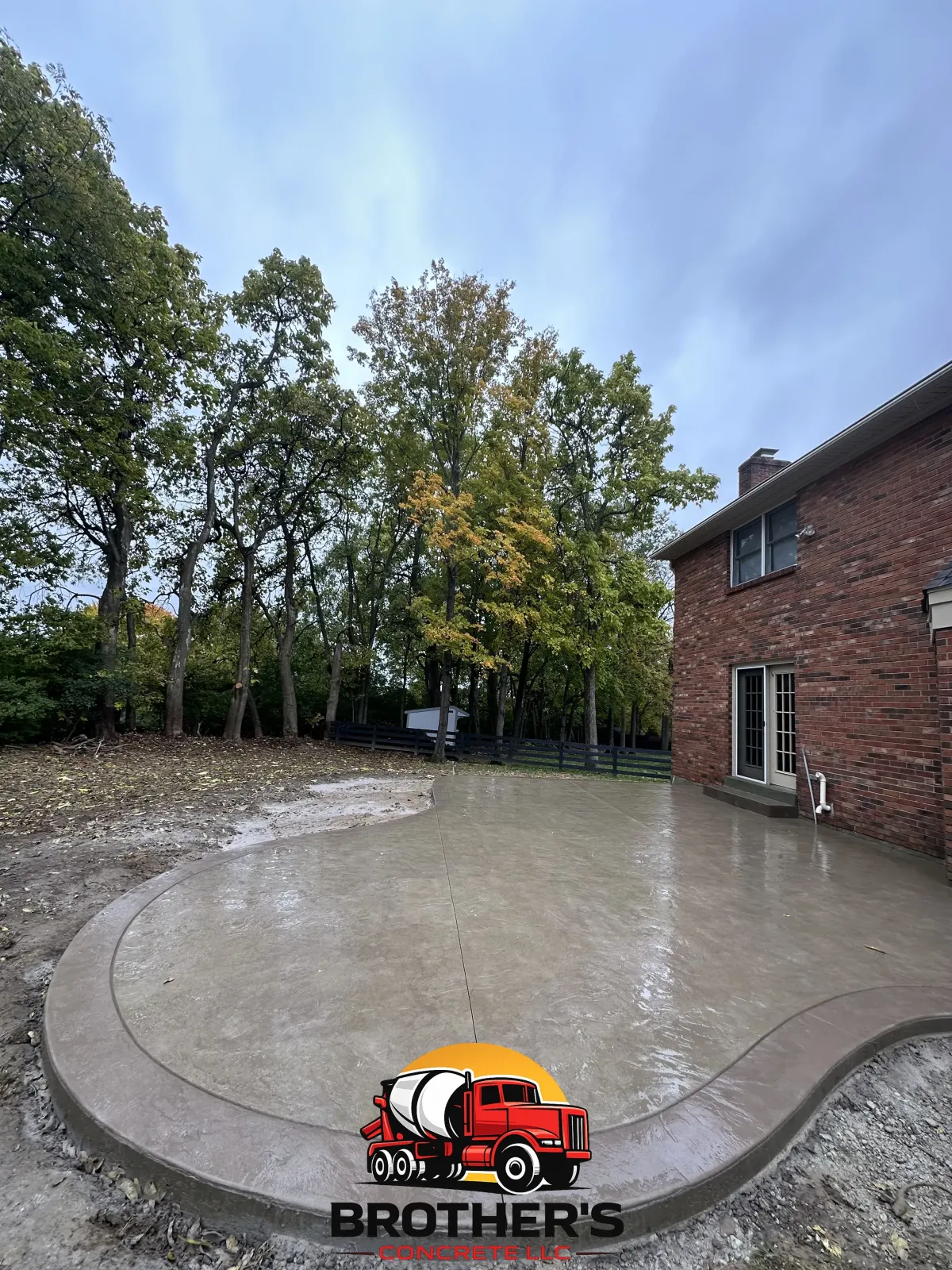 concrete patio installation Cincinnati Ohio residential backyard
