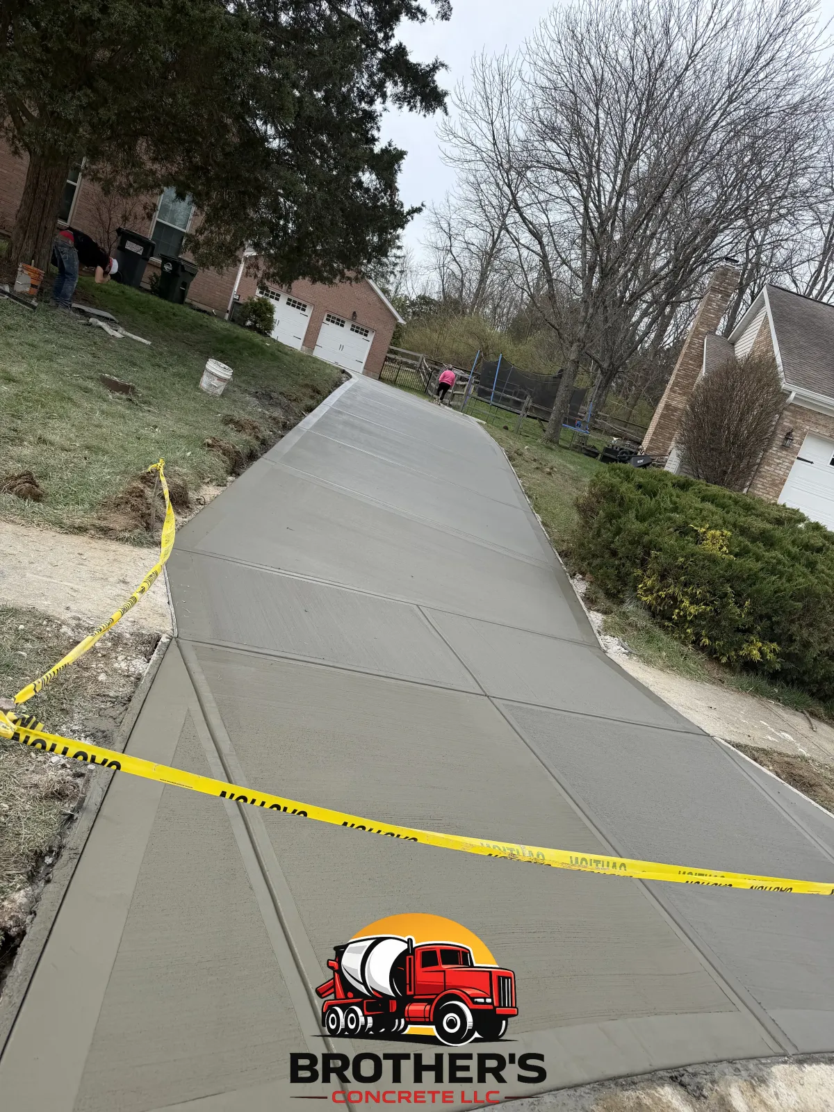 new concrete driveway smooth finish Cincinnati Ohio