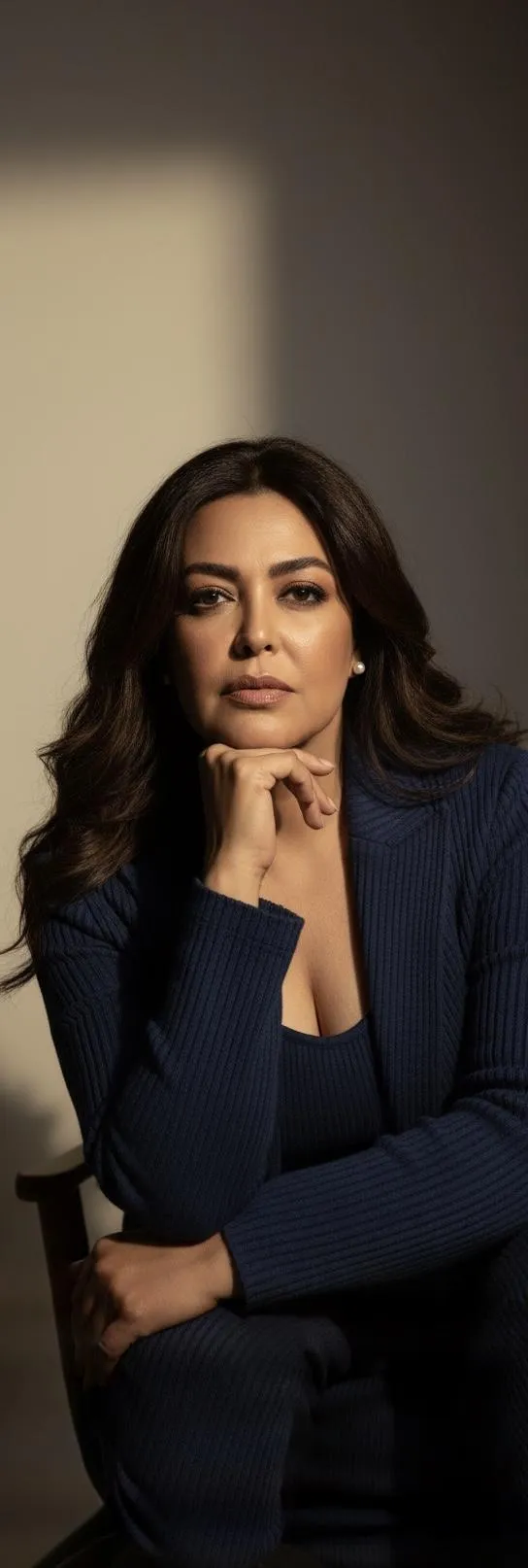 three person standing near wall inside building