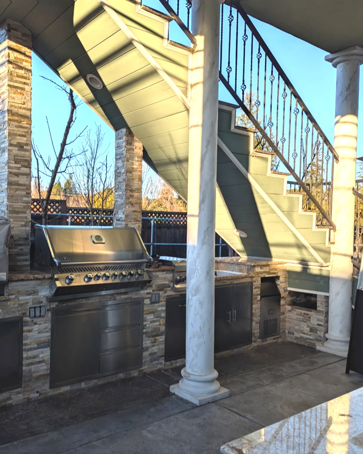 Outdoor kitchen remodeling project 