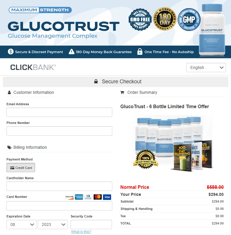 glucotrust supplement order page
