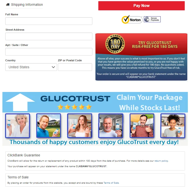 glucotrust order form
