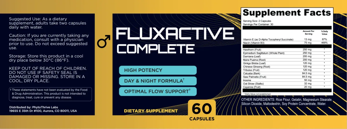 fluxactive supplement facts