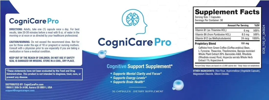 CogniCare Pro supplement facs