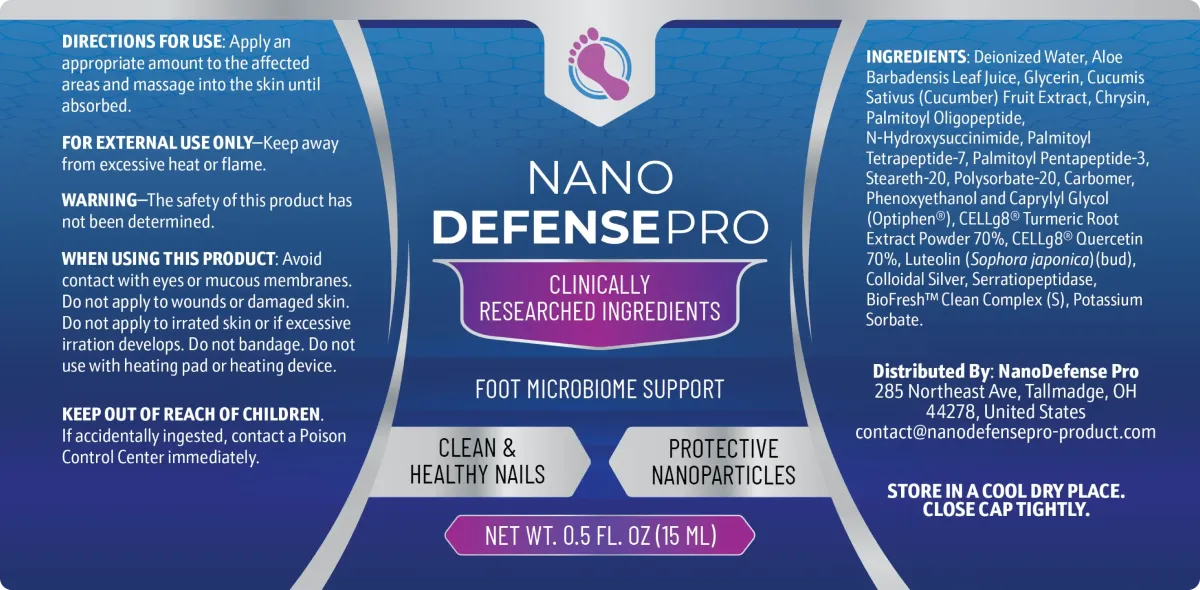 nano defense pro ingredients label