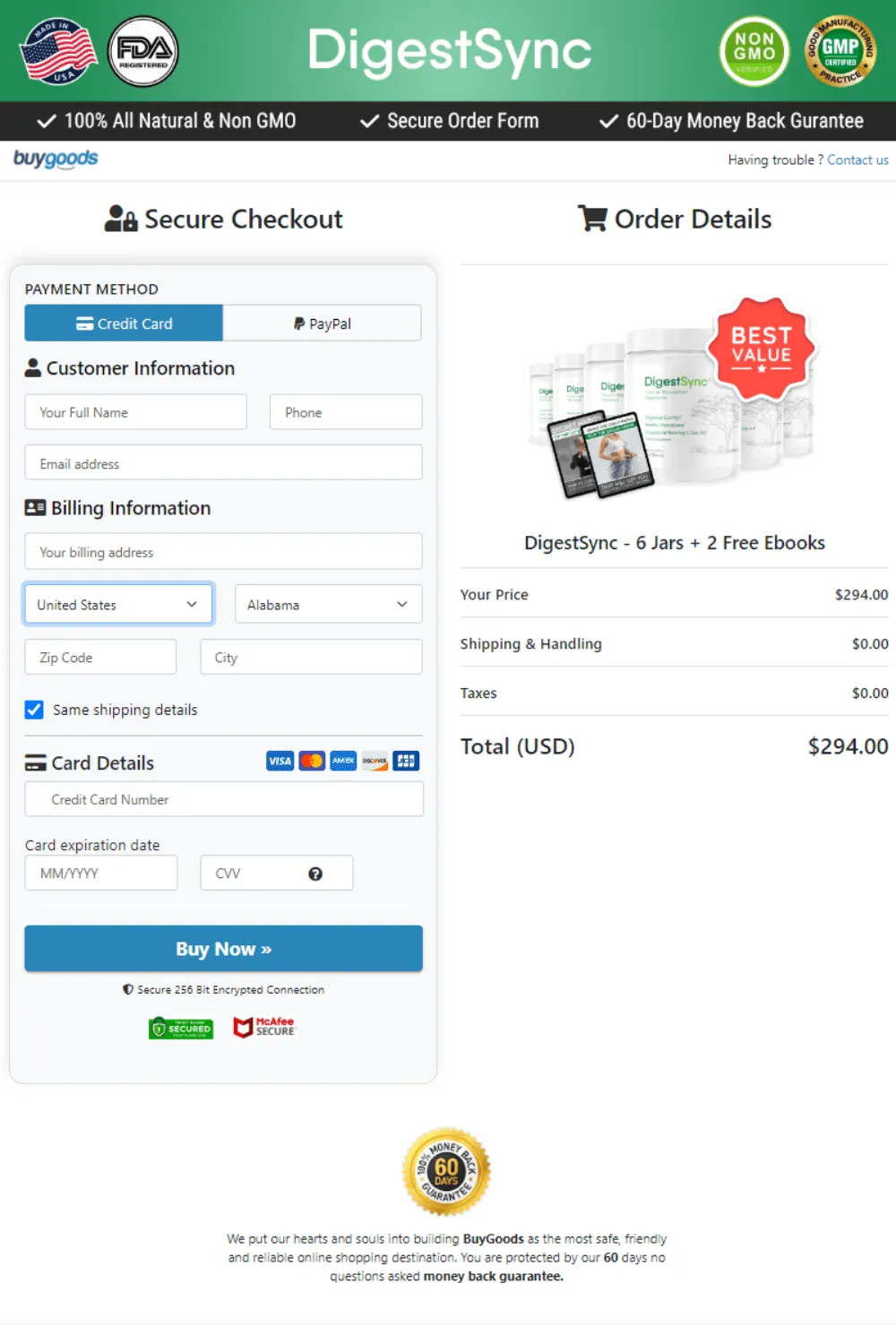 digestsync order form