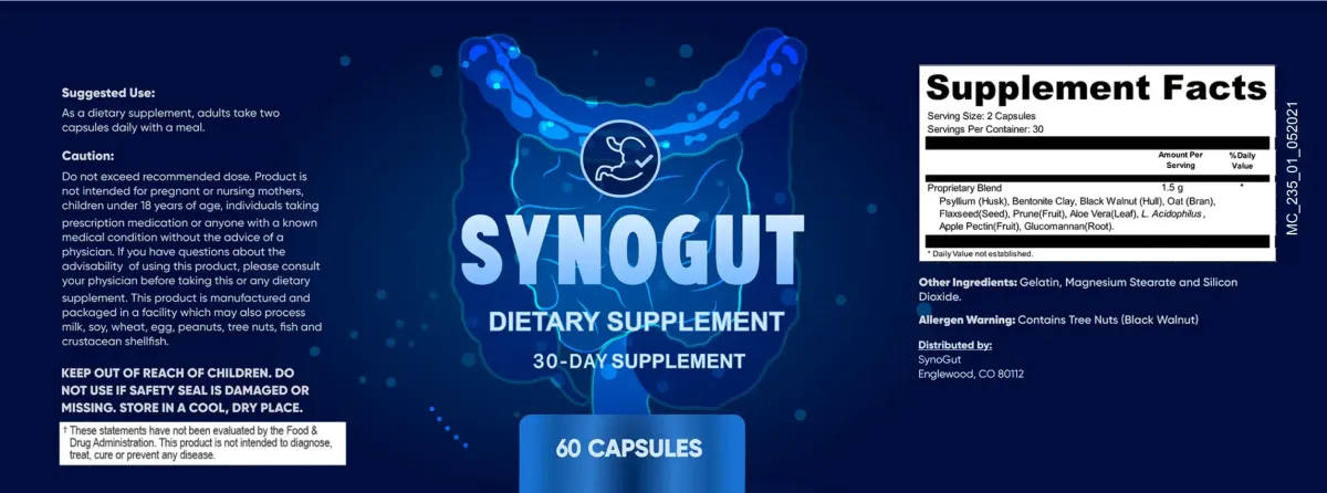 synogut ingredients label