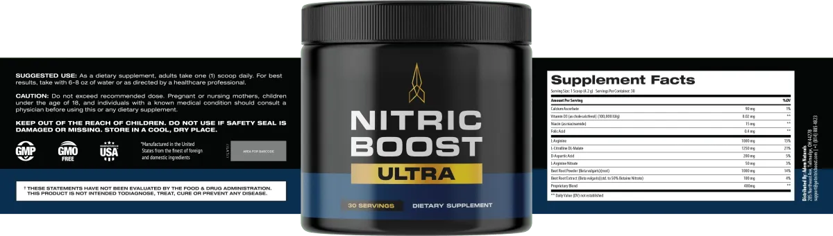 nitric boost ingredients label