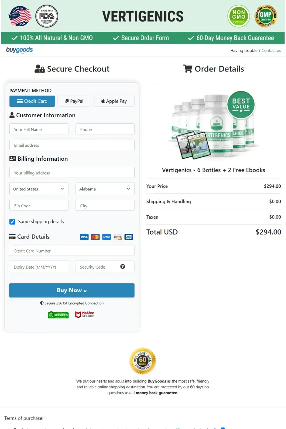supplement checkout for delievery