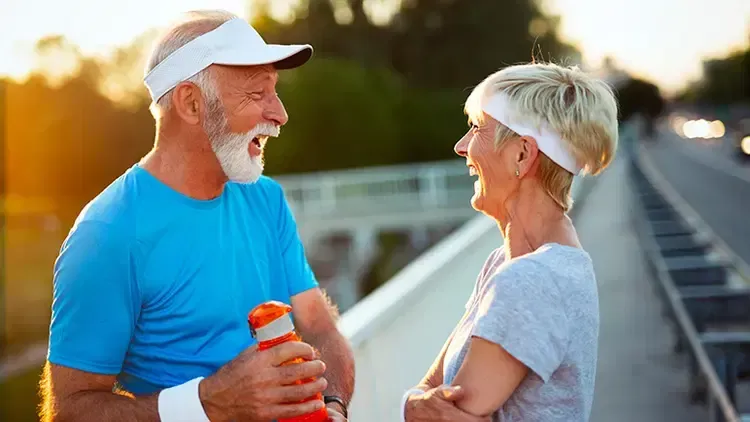 happy fit couple using respilean