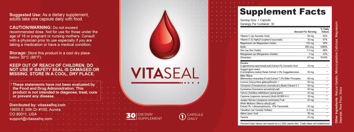 vitaseal ingredients label