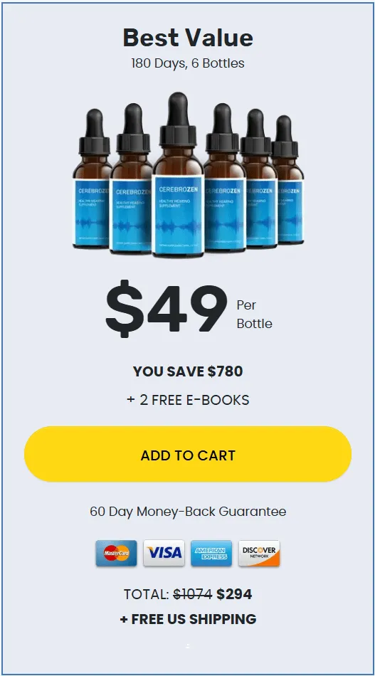 Cerebrozen buy 6 bottle