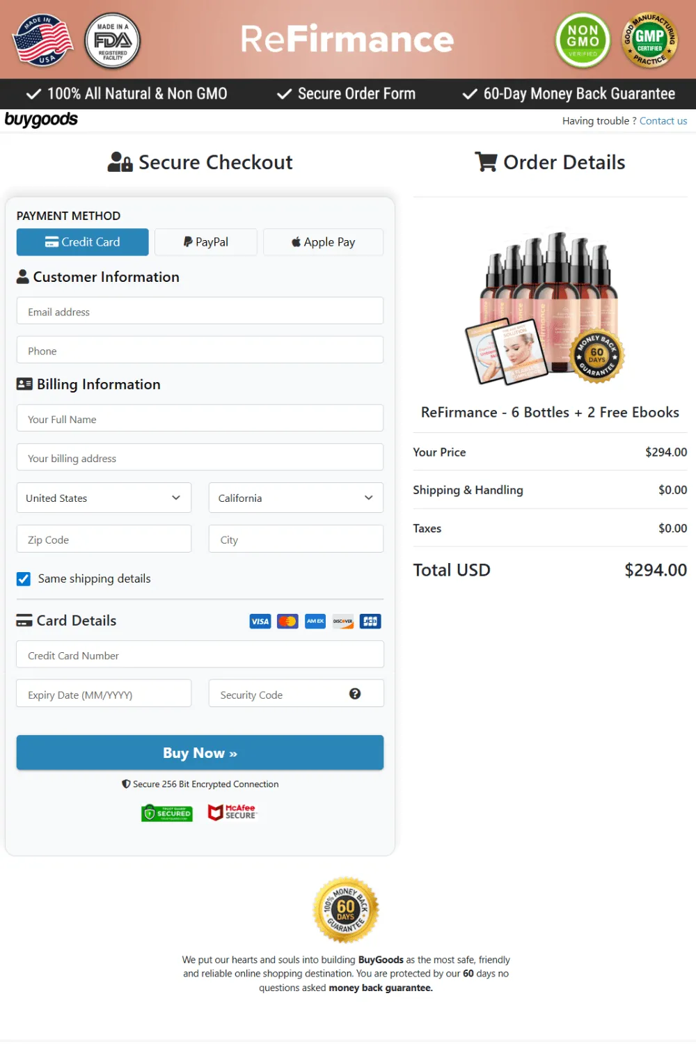 ReFirmance order form