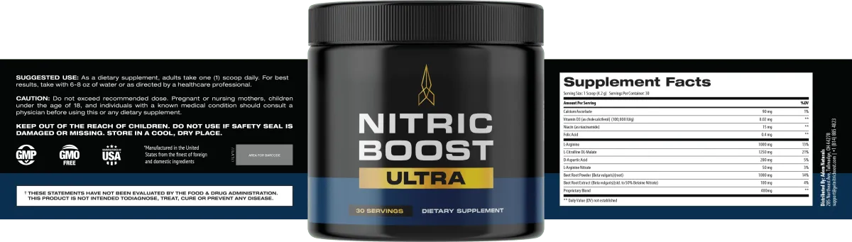 nitric boost ultra ingredients label