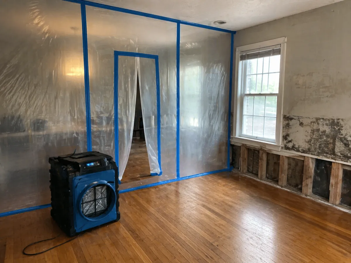 mold remediation services in a knoxville home after water damage