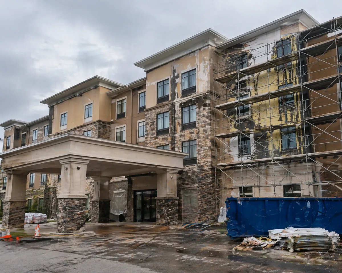 building restoration services on a knoxville commercial property