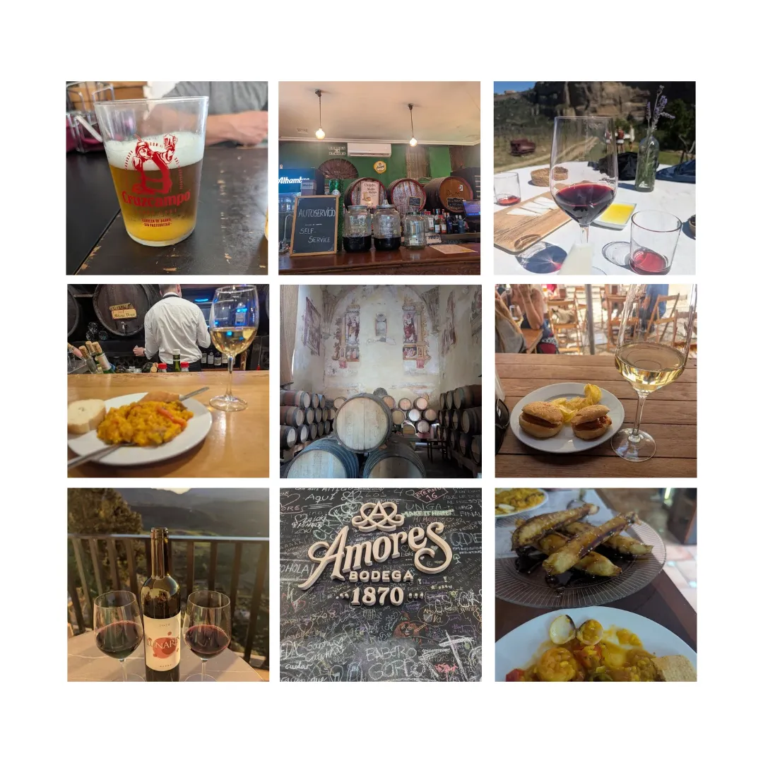 Sample of the great food and drink options in Andulucia