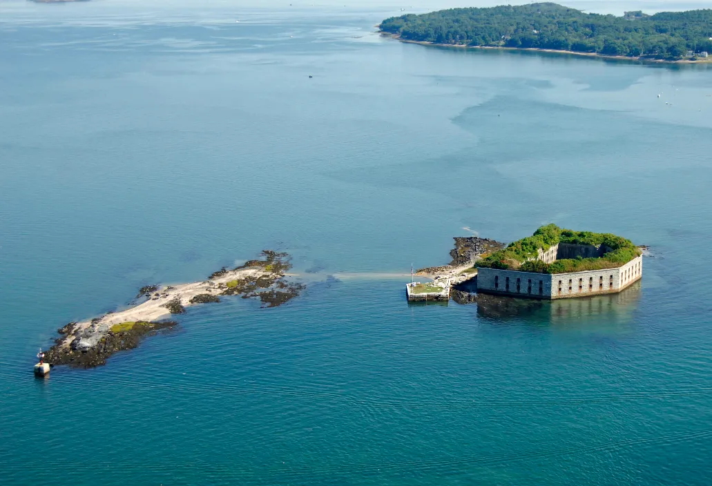 Fort Gorges in Portland Harbor Maine