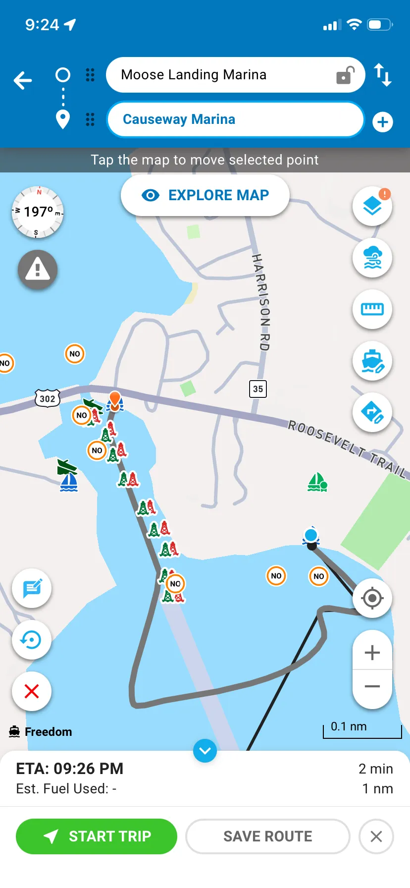 GPS Tracking - Moose Landing Marina to Naples Causeway