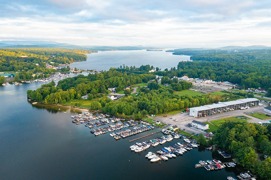 Aerial image of FBC Club location at Moose Landing Marina