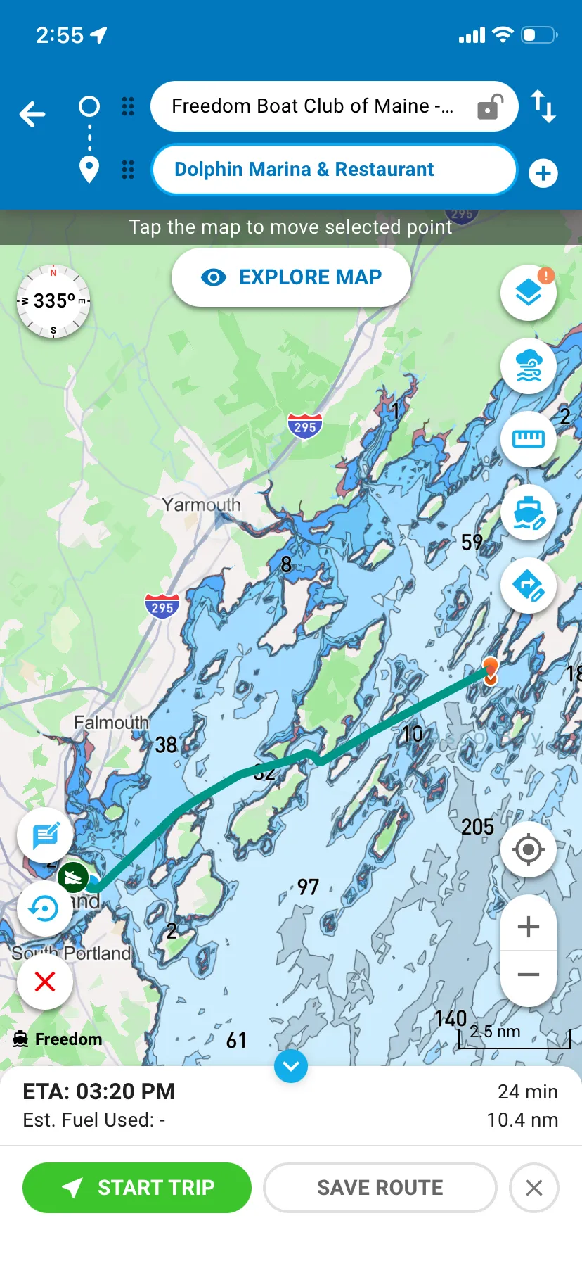 GPS Tracking - FBC Portland to The Dolphin